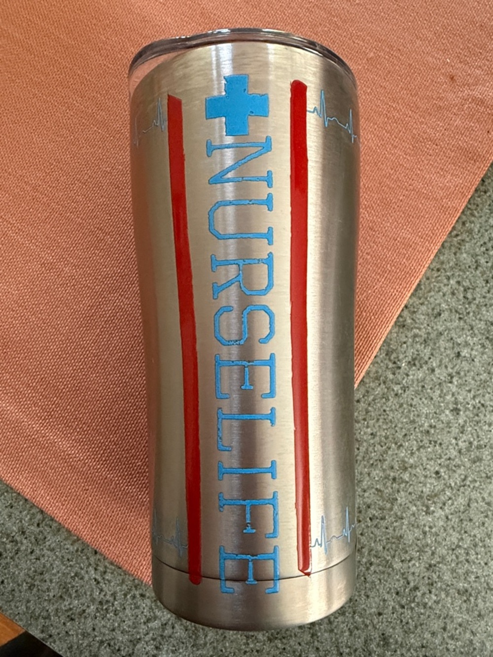tervis Stainless Steel nurse Tumbler with Black, Yellow and Blue Accents - Picture 3 of 5